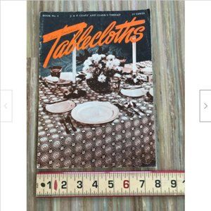 Vtg Tablecloths Crochet Pattern Book 4 Coats and Clarks 1948 Craft Booklet